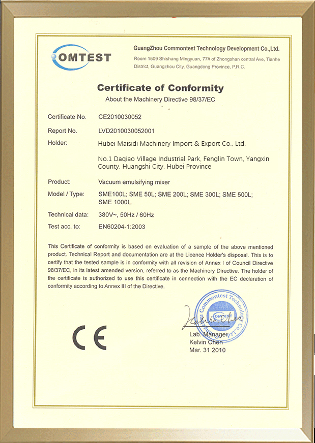 Certificates